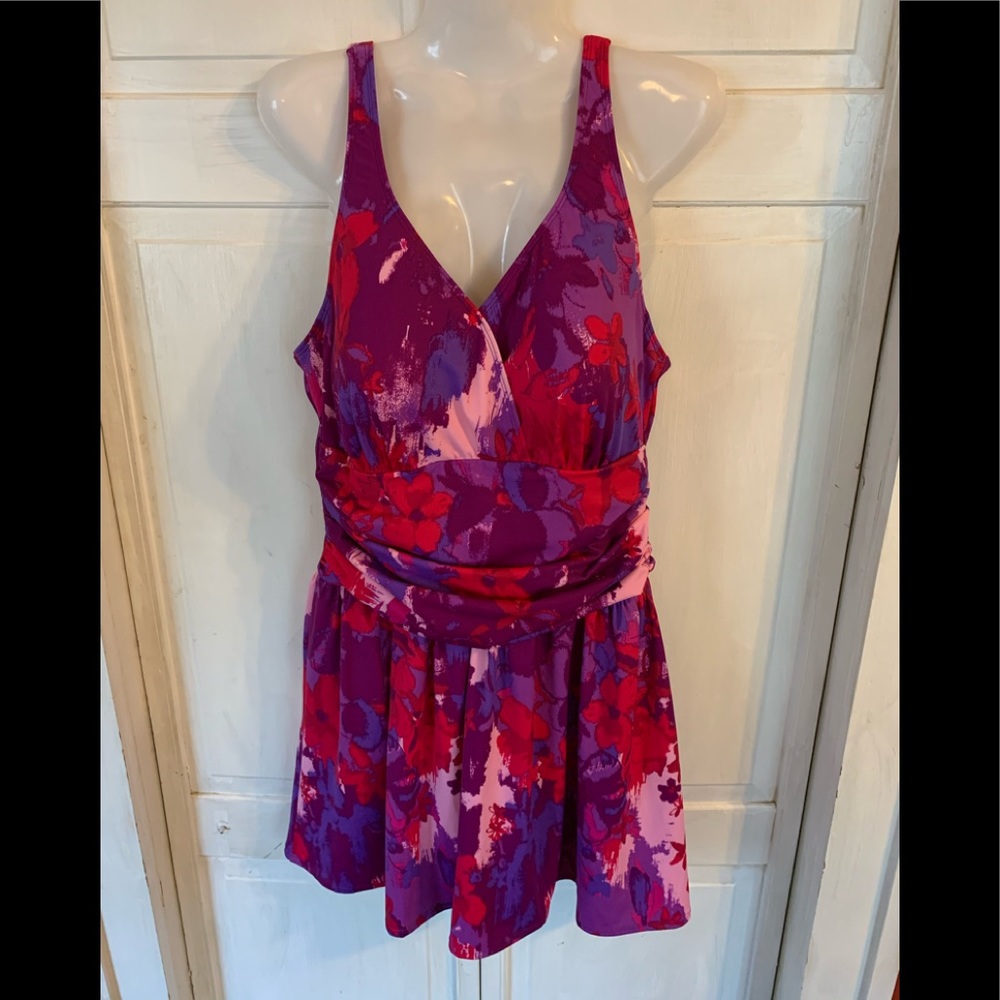 Denim&Company Beach One Piece SwimDress 16